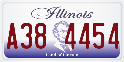 IL license plate A384454