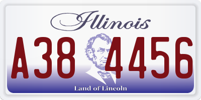 IL license plate A384456