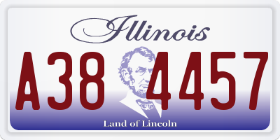 IL license plate A384457
