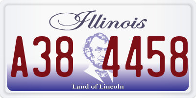 IL license plate A384458
