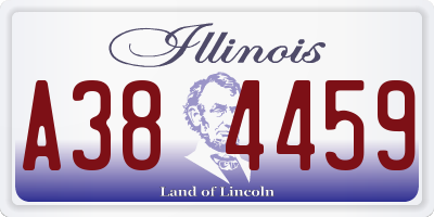 IL license plate A384459