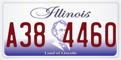 IL license plate A384460