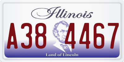 IL license plate A384467