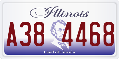 IL license plate A384468