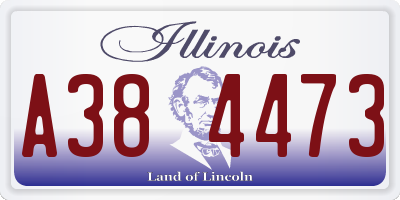 IL license plate A384473