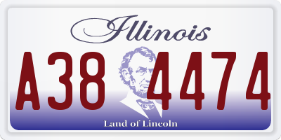 IL license plate A384474