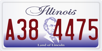IL license plate A384475