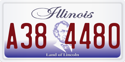 IL license plate A384480