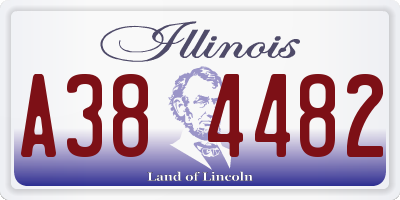 IL license plate A384482