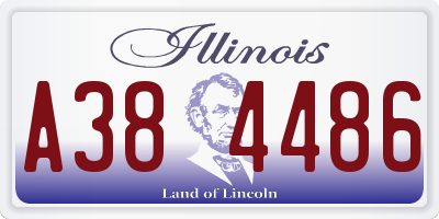 IL license plate A384486