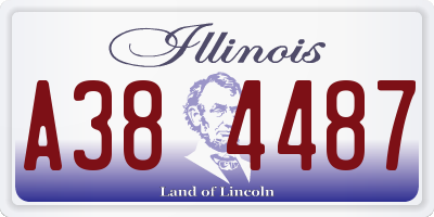 IL license plate A384487