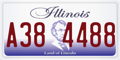 IL license plate A384488
