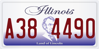 IL license plate A384490
