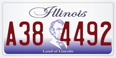 IL license plate A384492