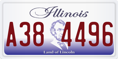 IL license plate A384496
