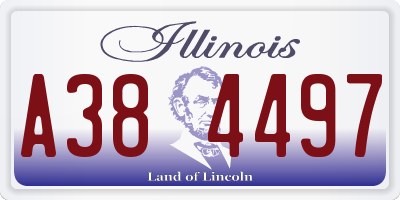 IL license plate A384497
