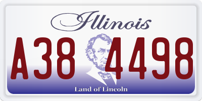 IL license plate A384498