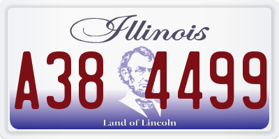 IL license plate A384499