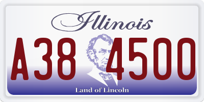IL license plate A384500
