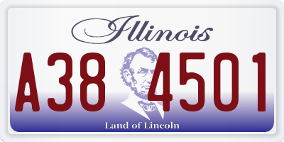 IL license plate A384501