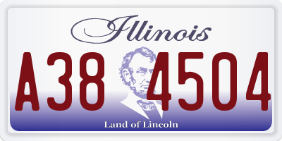 IL license plate A384504