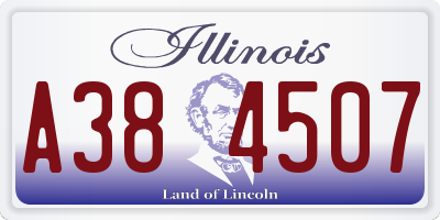 IL license plate A384507