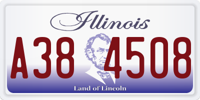 IL license plate A384508