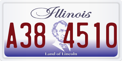 IL license plate A384510
