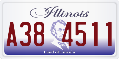 IL license plate A384511