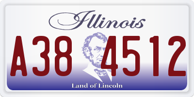 IL license plate A384512