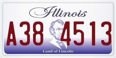 IL license plate A384513