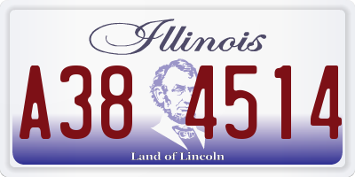 IL license plate A384514