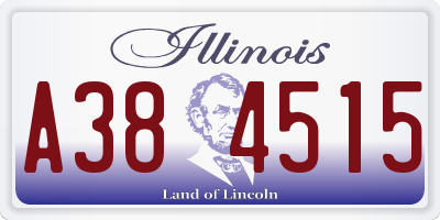 IL license plate A384515