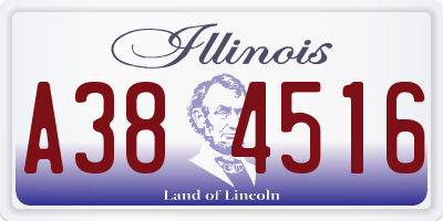 IL license plate A384516