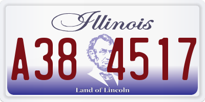 IL license plate A384517