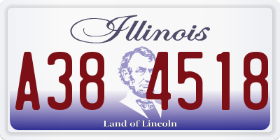 IL license plate A384518