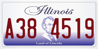 IL license plate A384519