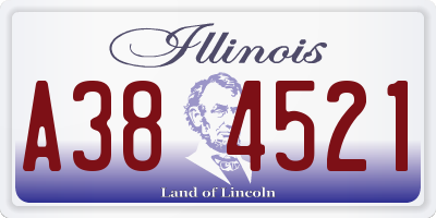 IL license plate A384521