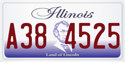 IL license plate A384525