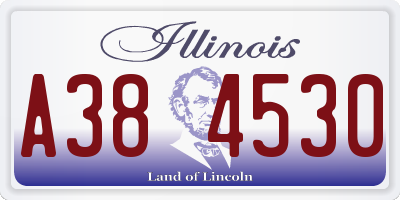 IL license plate A384530