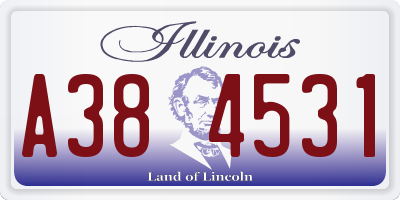 IL license plate A384531