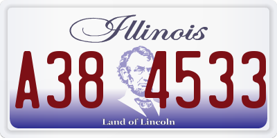 IL license plate A384533