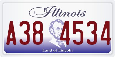 IL license plate A384534