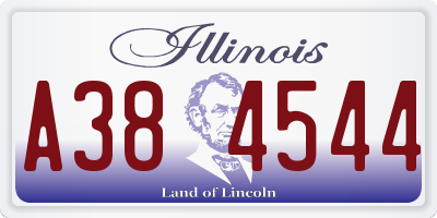 IL license plate A384544