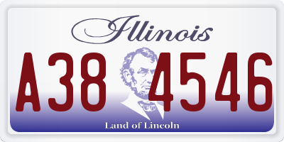 IL license plate A384546