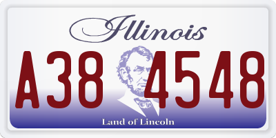 IL license plate A384548