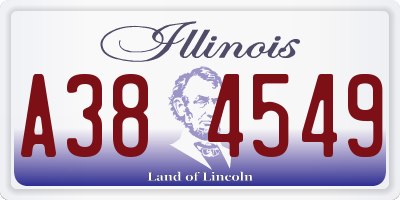 IL license plate A384549