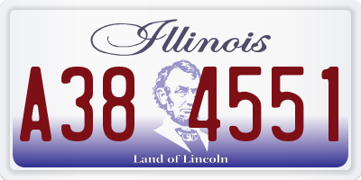 IL license plate A384551