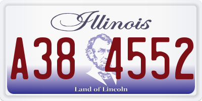 IL license plate A384552