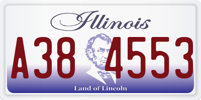 IL license plate A384553
